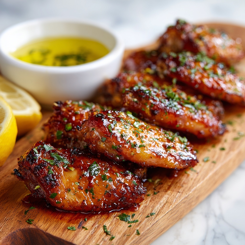 Baked Lemon Garlic Chicken Wings Recipe - Recipe Image