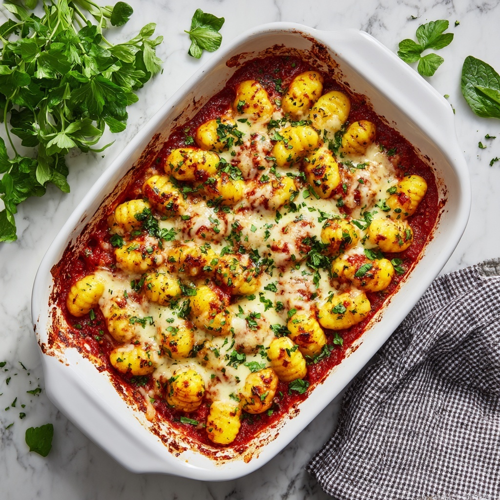 Cheesy Baked Gnocchi Casserole Recipe - Recipe Image