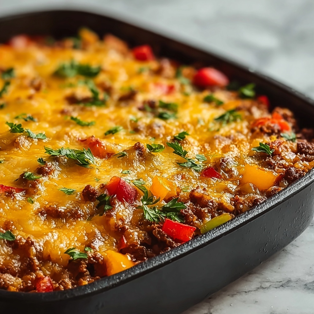 Easy Stuffed Pepper Casserole Recipe - Recipe Image