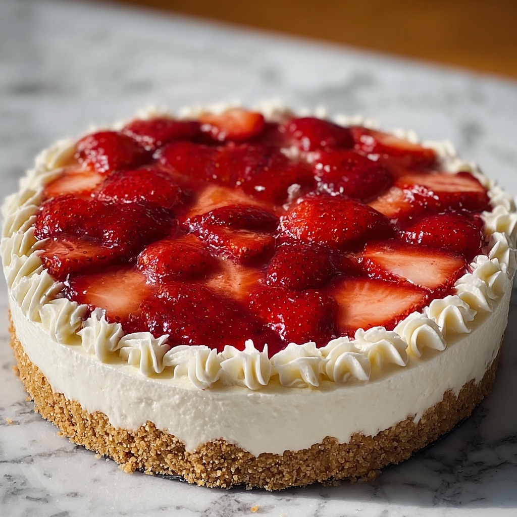 Strawberry Crunch Cheesecake Recipe - Recipe Image