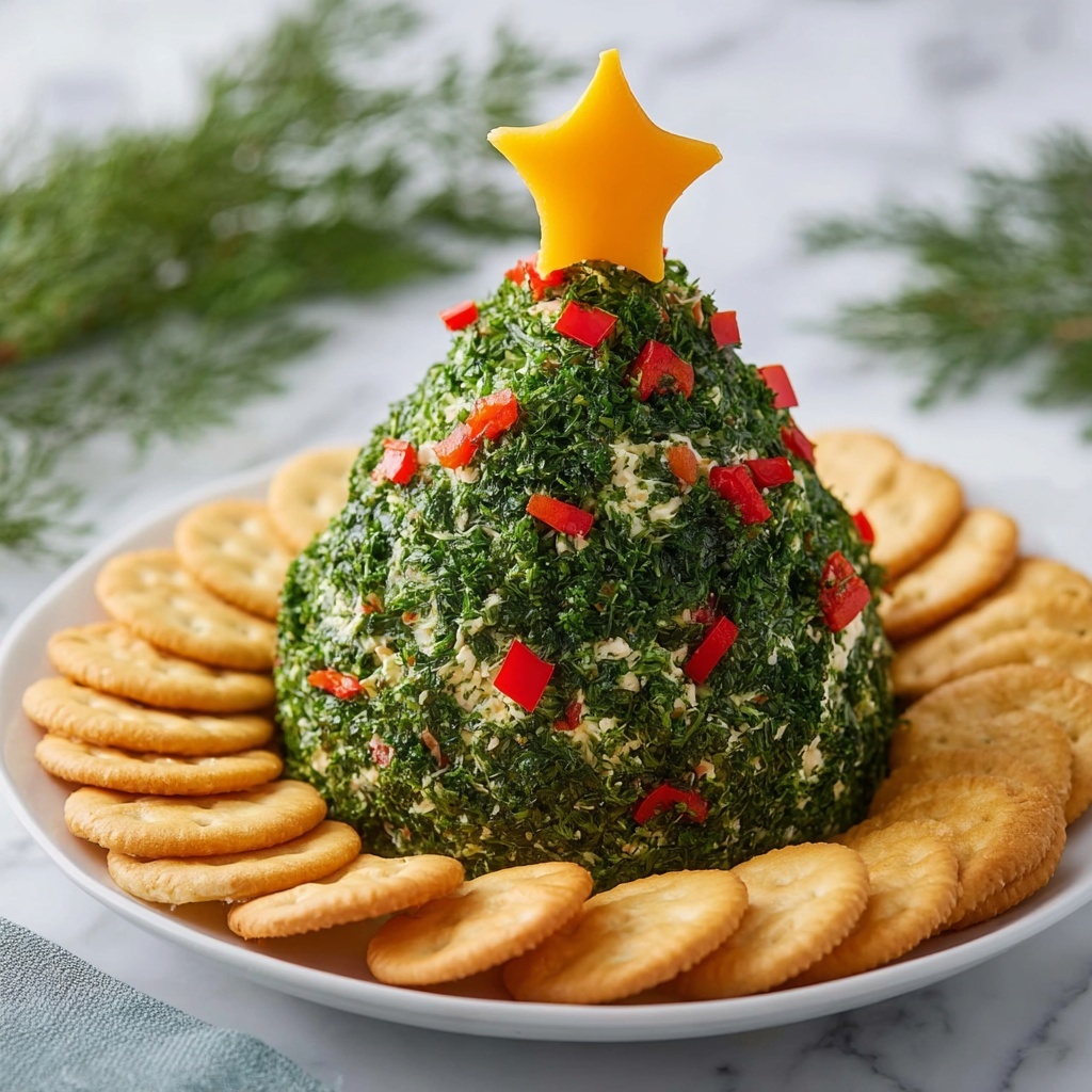 Christmas Tree Cheese Ball Recipe - Recipe Image