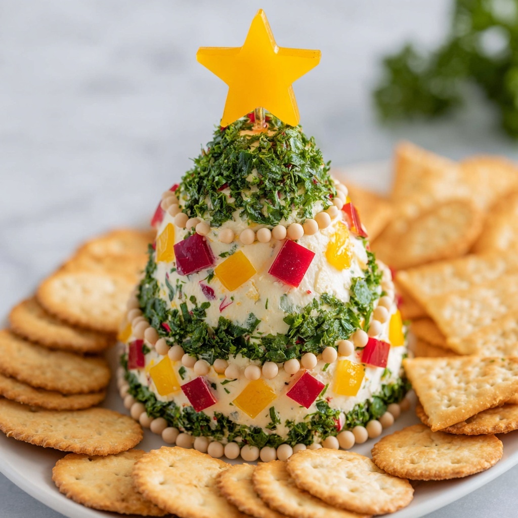Christmas Tree Cheese Ball Recipe - Recipe Image