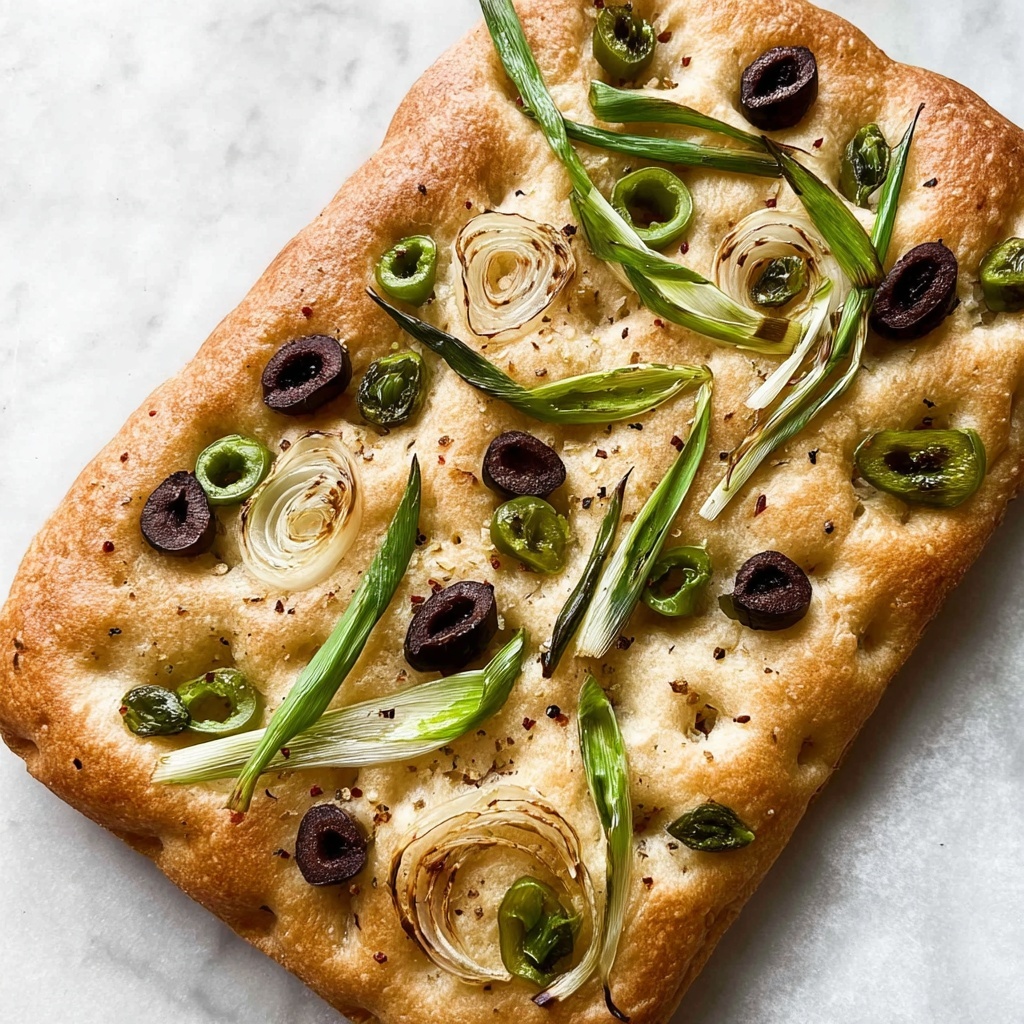 Decorated Focaccia Bread with Christmas Tree and Flower Designs Recipe - Recipe Image