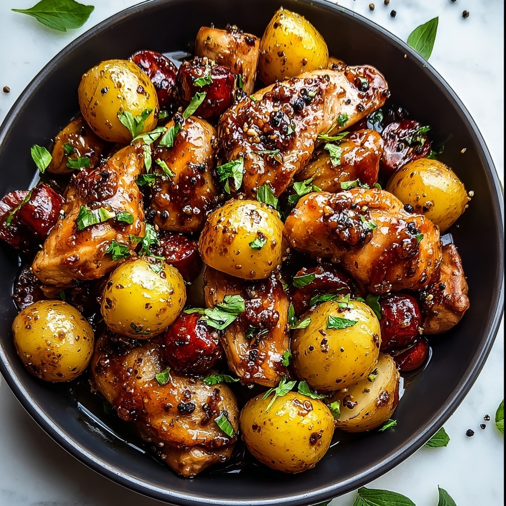 Sheet Pan Lemon Balsamic Chicken and Potatoes Recipe - Recipe Image