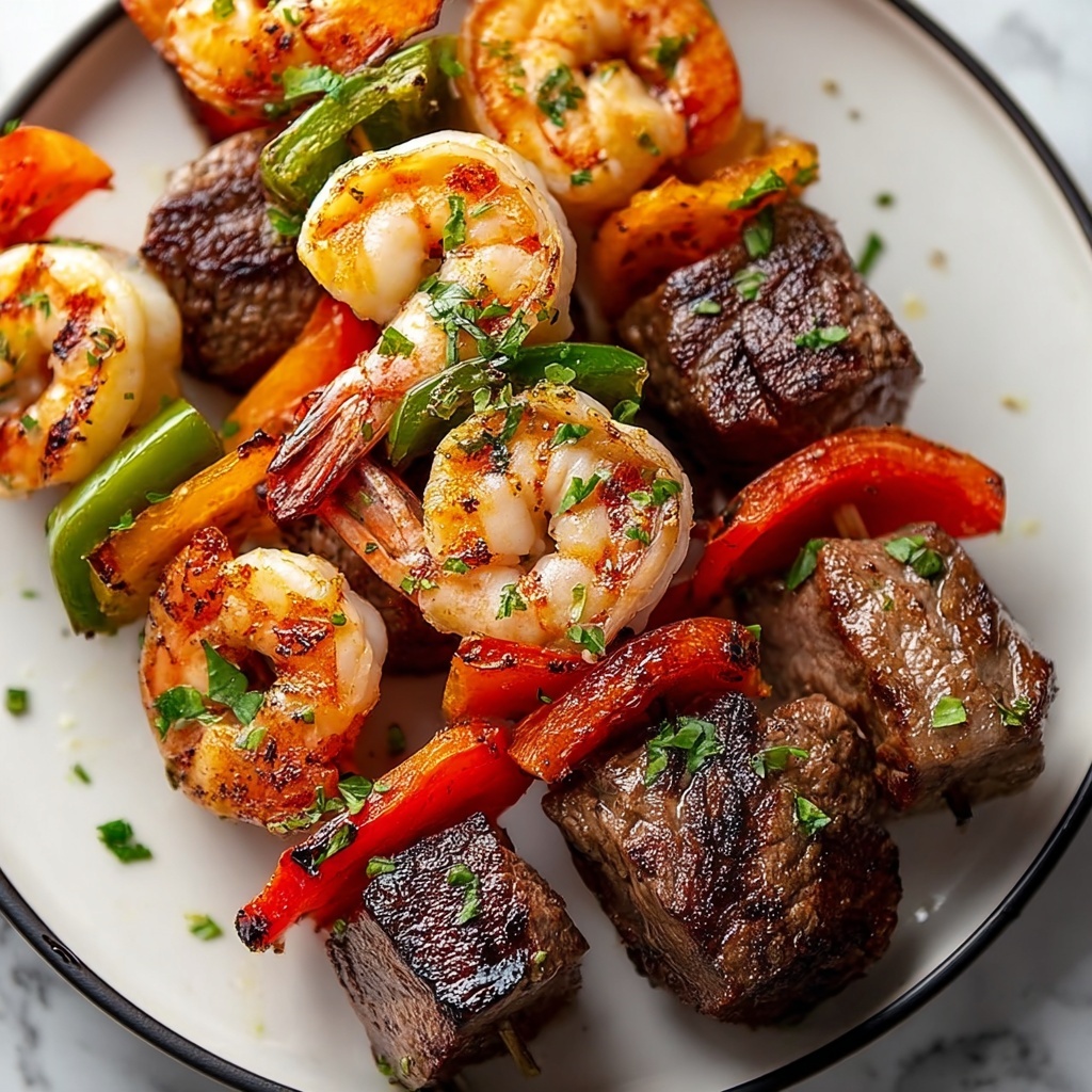 Grilled Steak & Shrimp Kabobs Recipe - Recipe Image