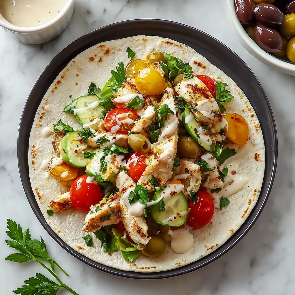 Mediterranean Chicken Wraps Recipe - Recipe Image