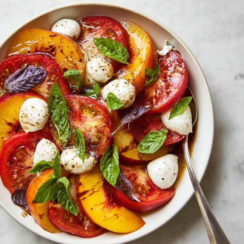 Heirloom Tomato and Stone Fruit Salad with Fresh Mozzarella Recipe - Recipe Image