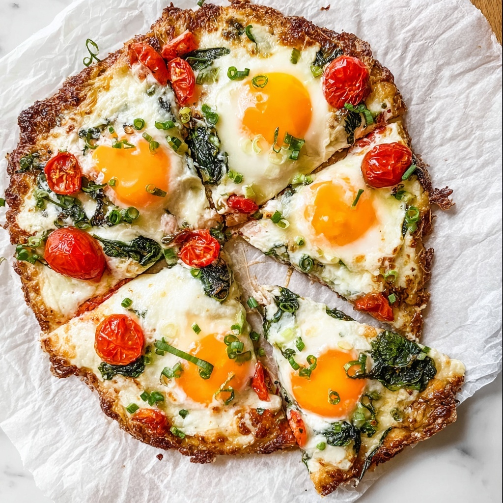 Egg & Tomato Breakfast Pizza Recipe - Recipe Image