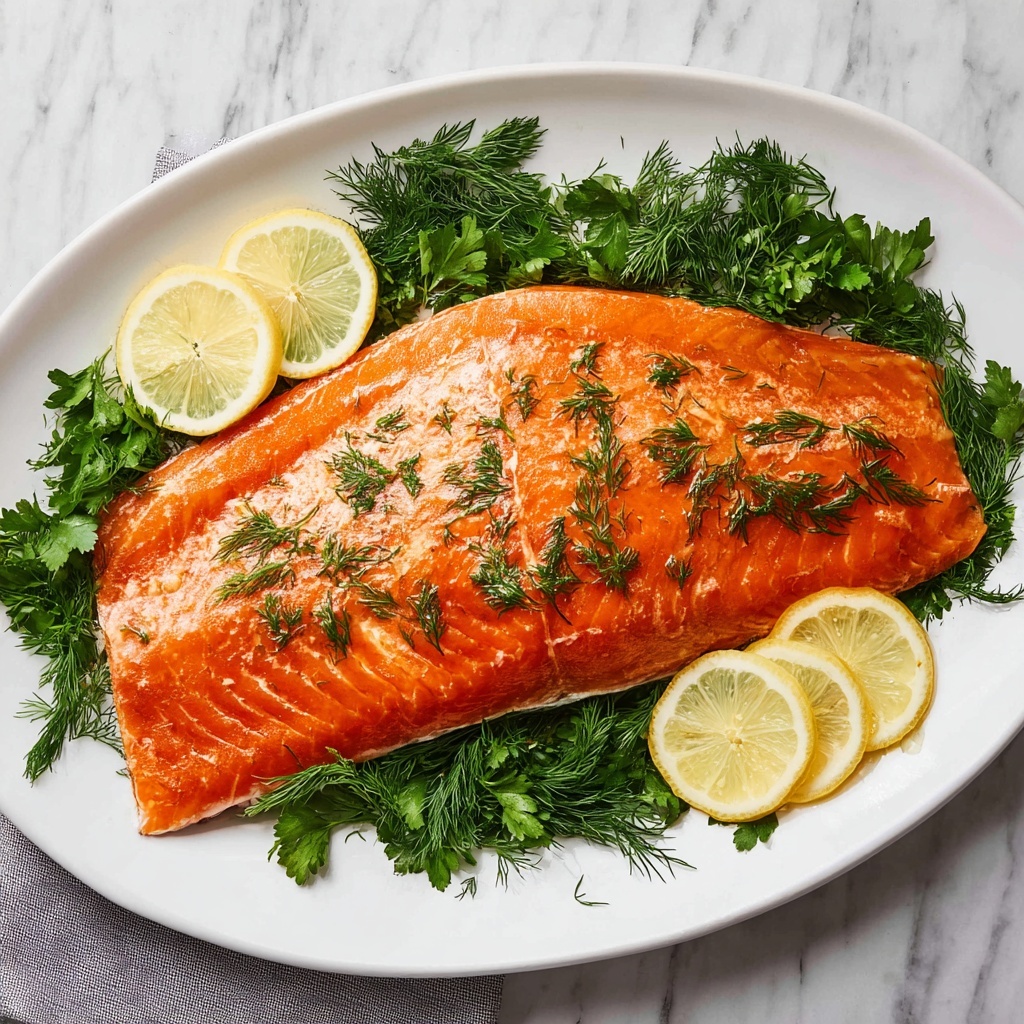 Baked King Salmon with Lemon and Honey Glaze Recipe - Recipe Image