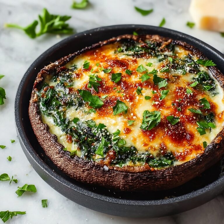 Spinach and Cheese Stuffed Portobello Mushrooms Recipe