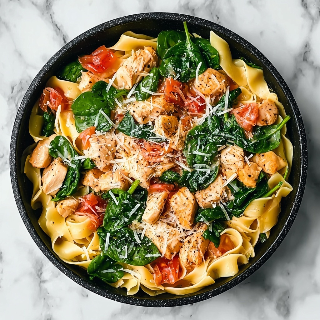 Creamy Spinach Chicken Pasta Recipe - Recipe Image