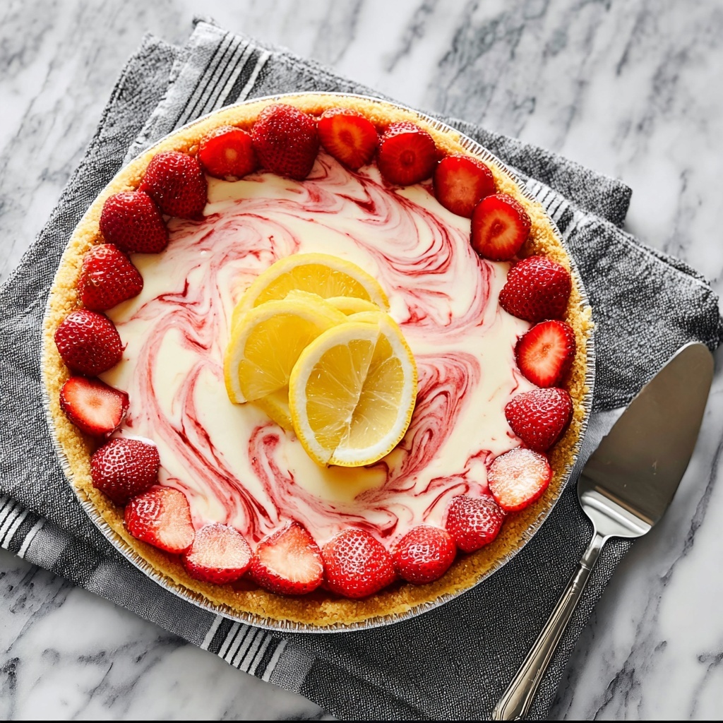 Strawberry Frozen Lemonade Pie Recipe - Recipe Image