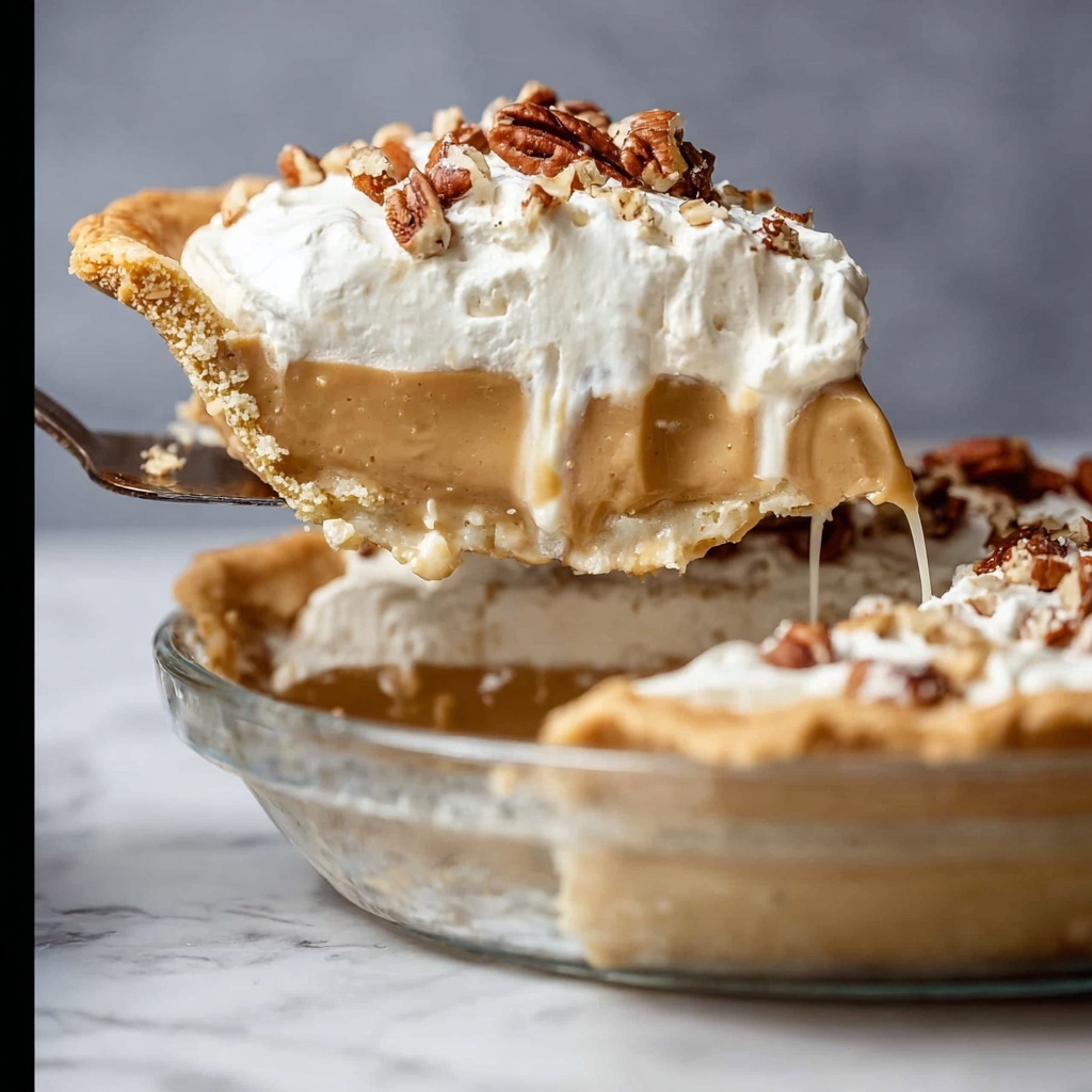 Butterscotch Pie with Whipped Cream and Honey Roasted Pecans Recipe - Recipe Image