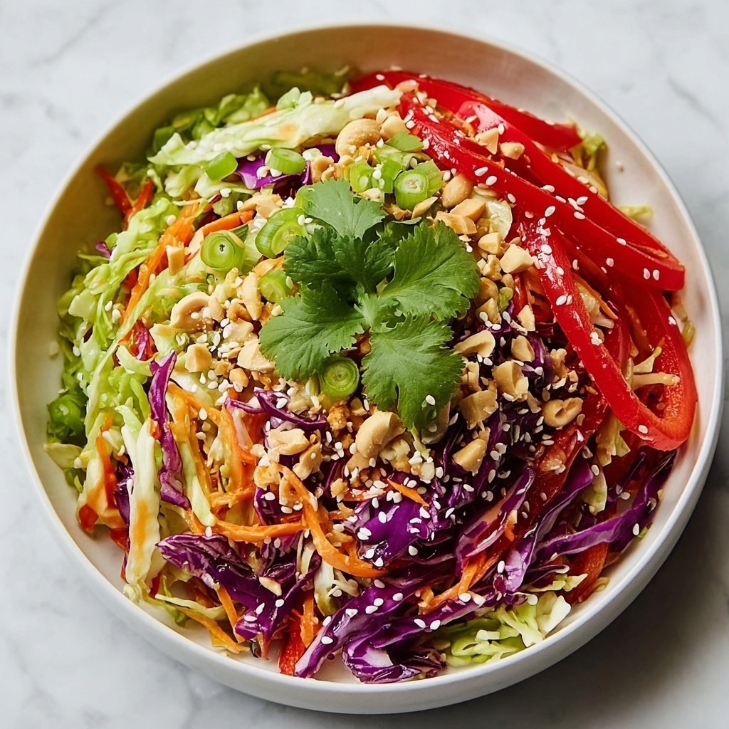 Crunchy Asian Cabbage Slaw with Sesame Dressing Recipe - Recipe Image