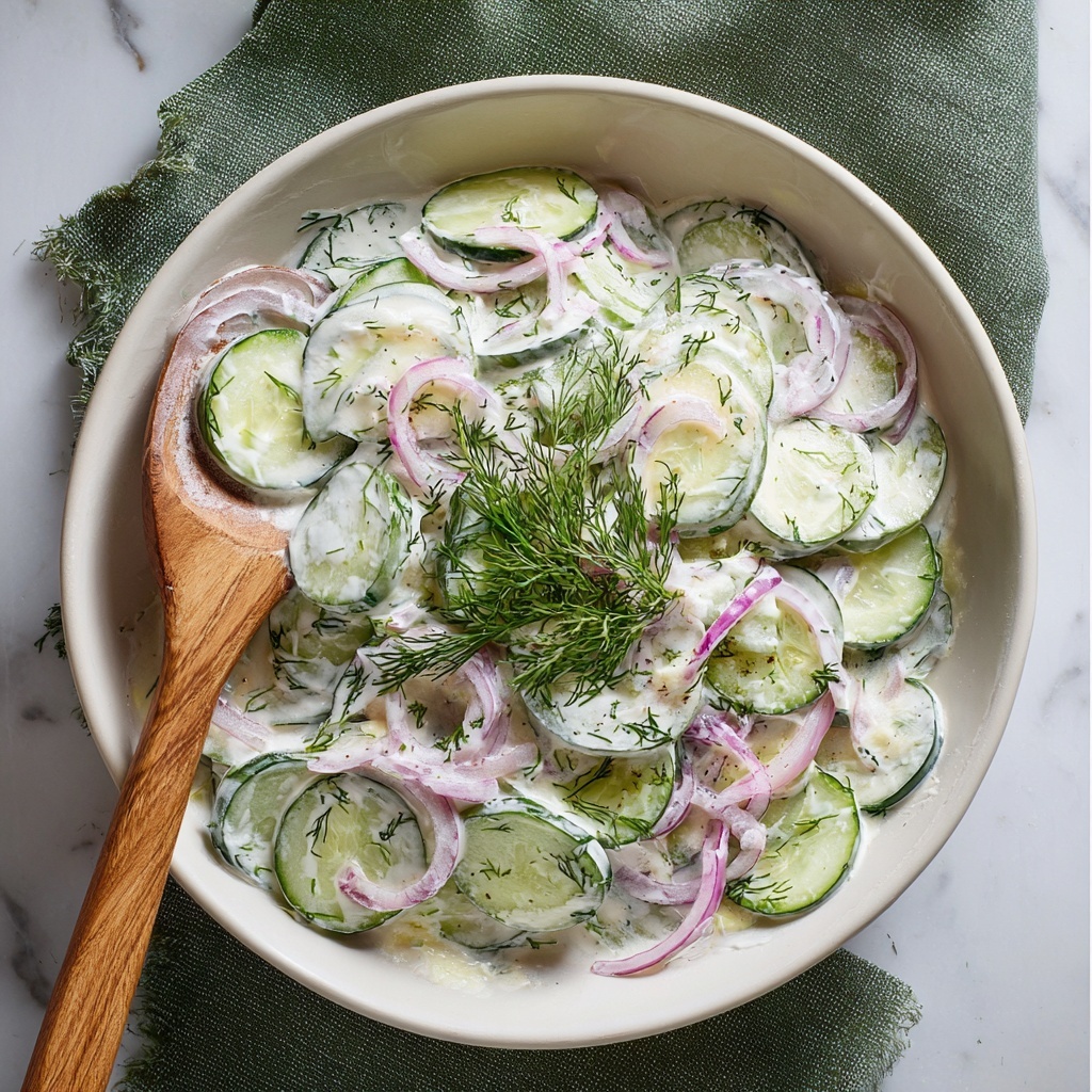 Creamy Cucumber Salad Recipe - Recipe Image