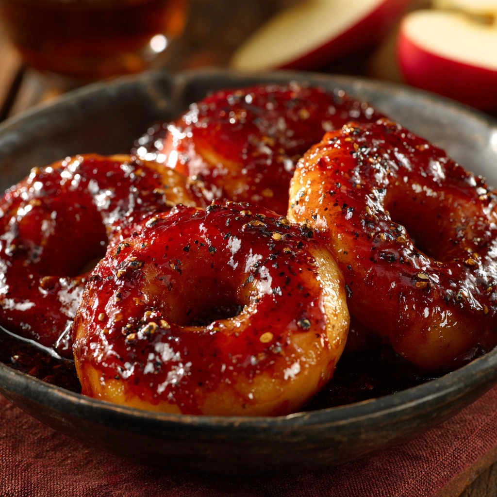 Old-Fashioned Red Cinnamon Apple Rings Recipe - Recipe Image