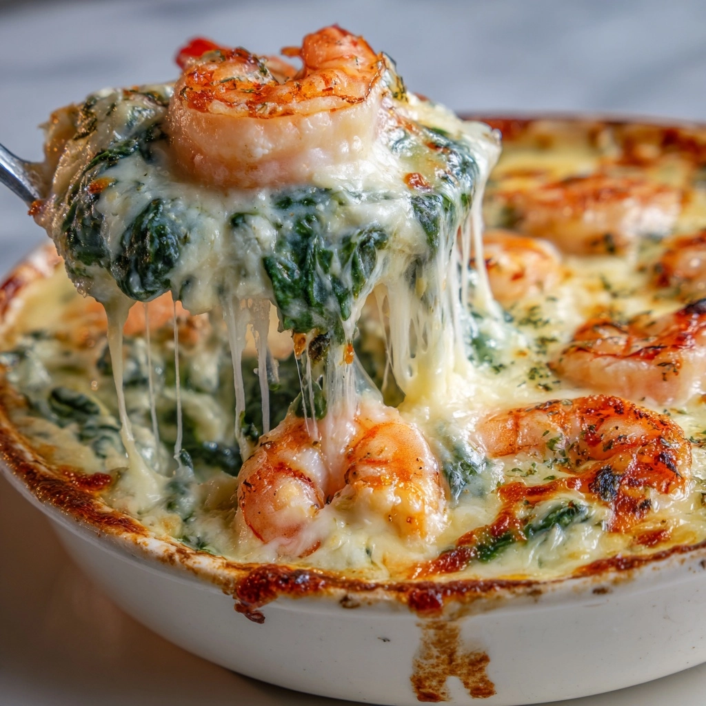 Cheesy Rich and Creamy Shrimp and Crab Spinach Dip Recipe - Recipe Image