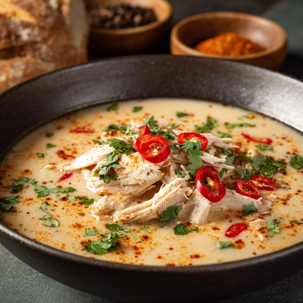 Crock Pot Creamy Chicken Parmesan Soup Recipe - Recipe Image