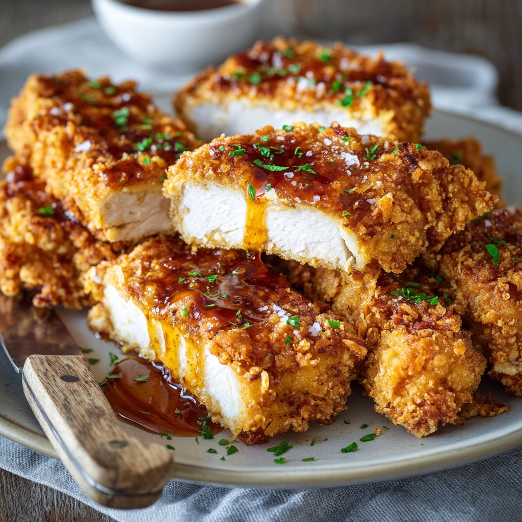 Baked Crunchy Hot Honey Chicken Recipe - Recipe Image