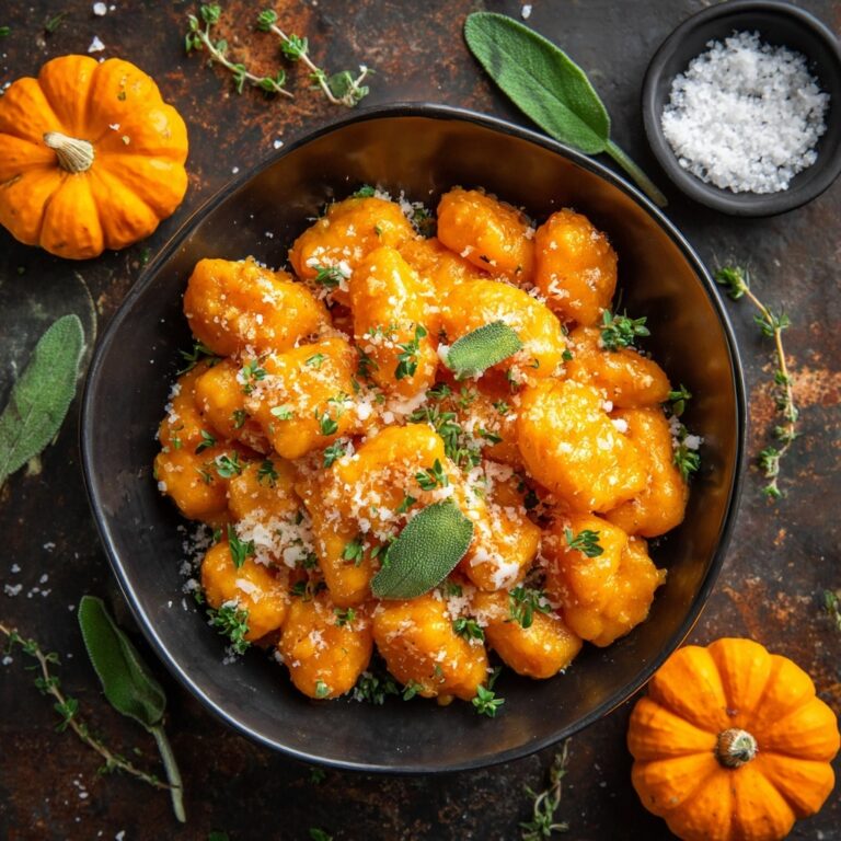Pumpkin Sage Gnocchi with Browned Sage Butter Sauce Recipe