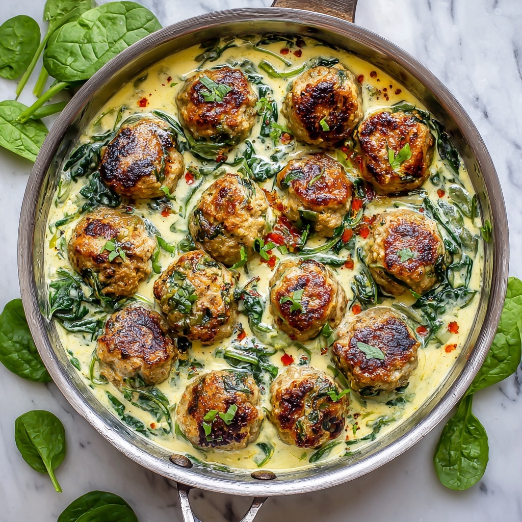 Baked Chicken Ricotta Meatballs with Spinach Recipe - Recipe Image