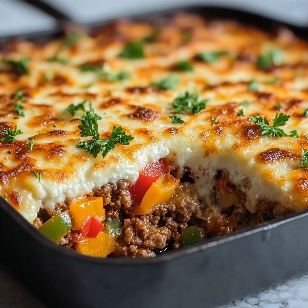 Easy Stuffed Pepper Casserole Recipe - Recipe Image