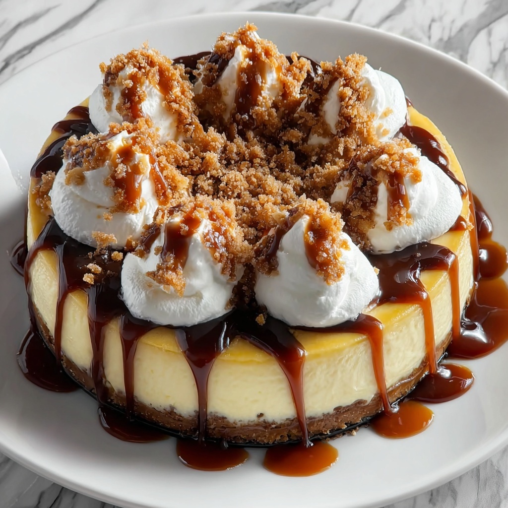 Decadent Baked Samoa Cheesecake with Caramel Drizzle Recipe - Recipe Image