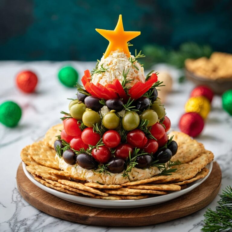 Christmas Tree Cheese Ball Recipe