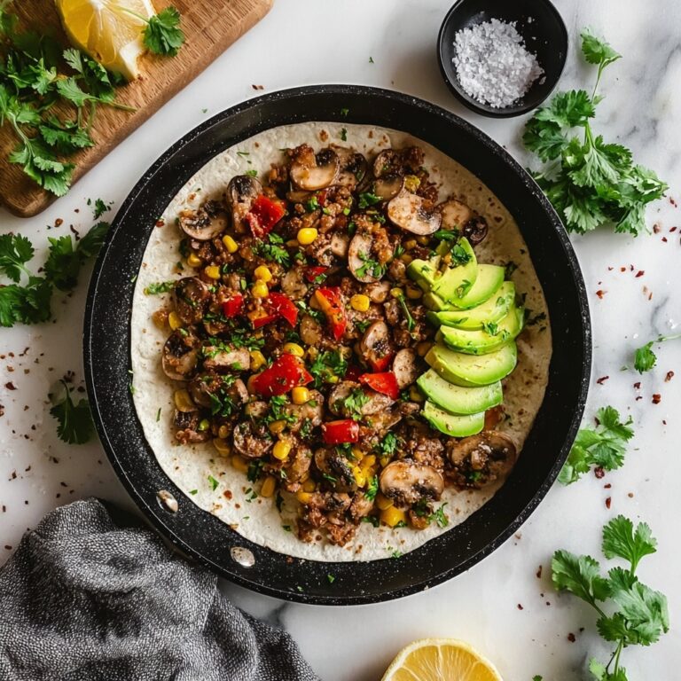 Mushroom Tacos with Feta, Cilantro, and Avocado Recipe