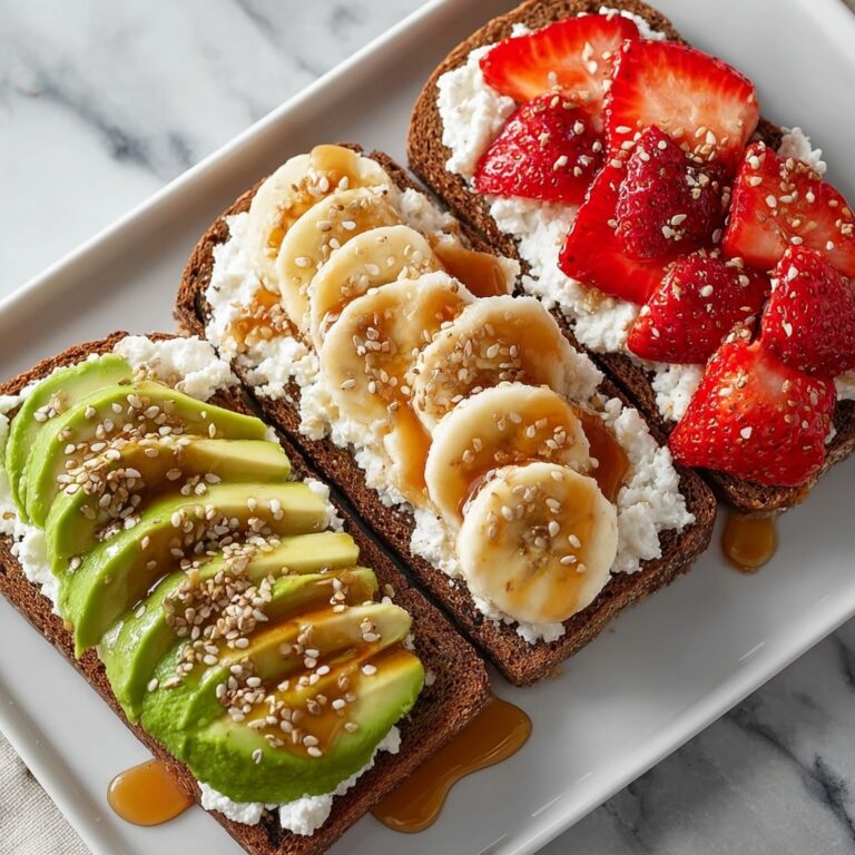 Healthy Toast Toppings: Avocado, Cottage Cheese, Banana & Strawberry Variations Recipe