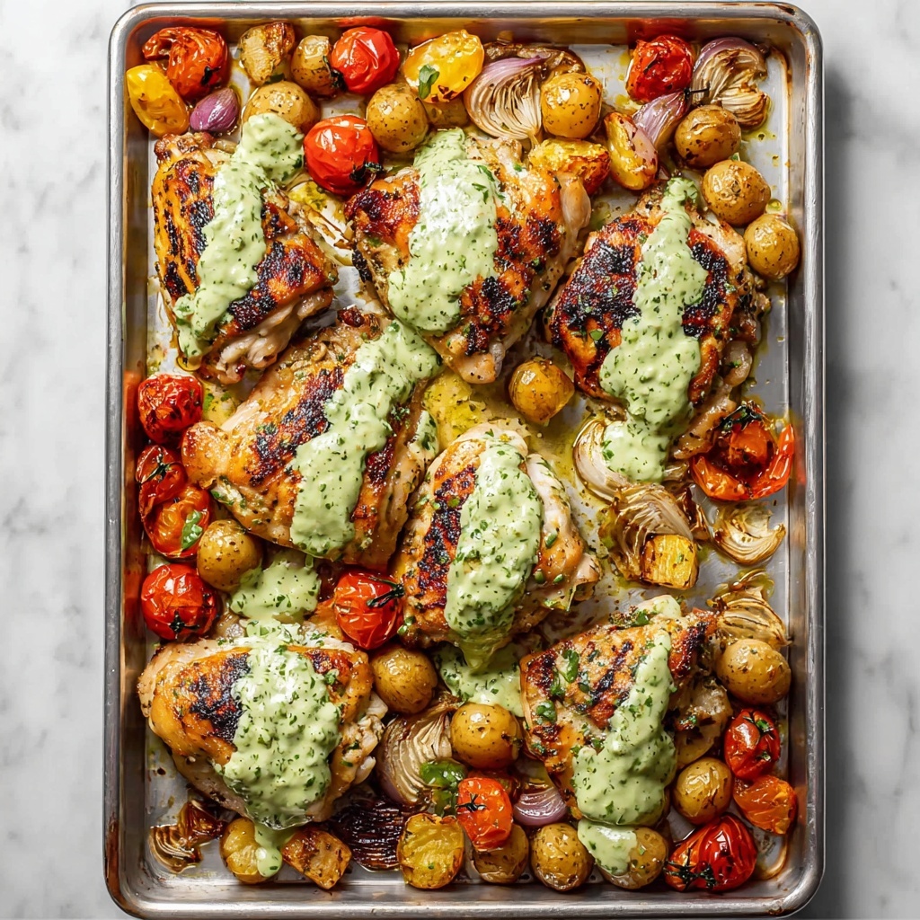 Roasted Harissa Chicken with Herb Yogurt Sauce Recipe - Recipe Image