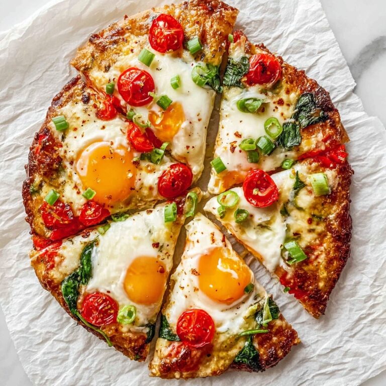 Egg & Tomato Breakfast Pizza Recipe