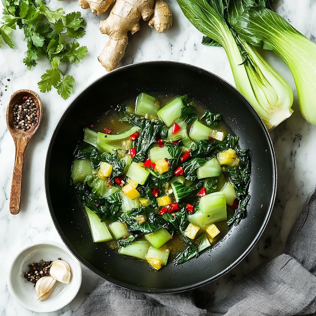 Quick Bok Choy with Garlic and Ginger Recipe - Recipe Image