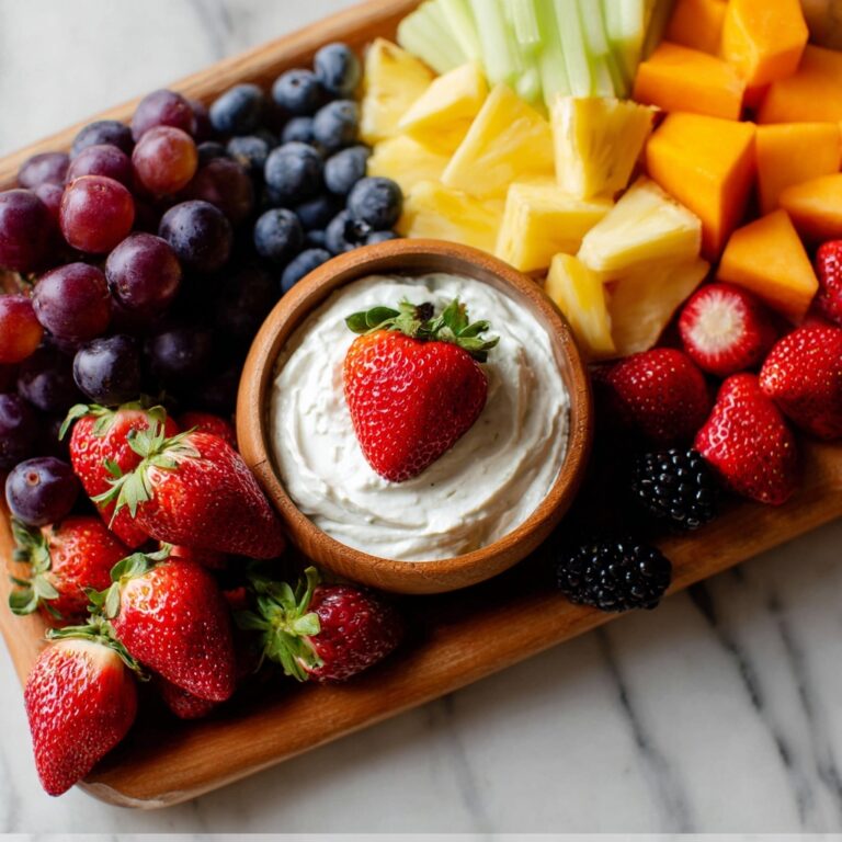 Cream Cheese Fruit Dip with Fresh Fruit Platter Recipe