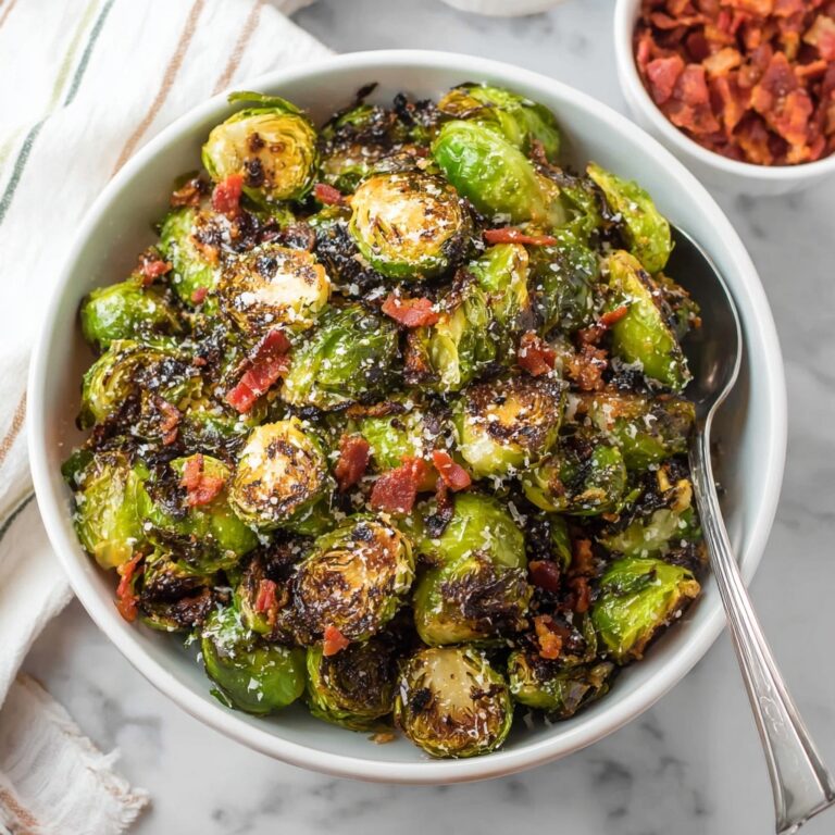 Roasted Brussels Sprouts with Parmesan, Bacon, and Balsamic Glaze Recipe