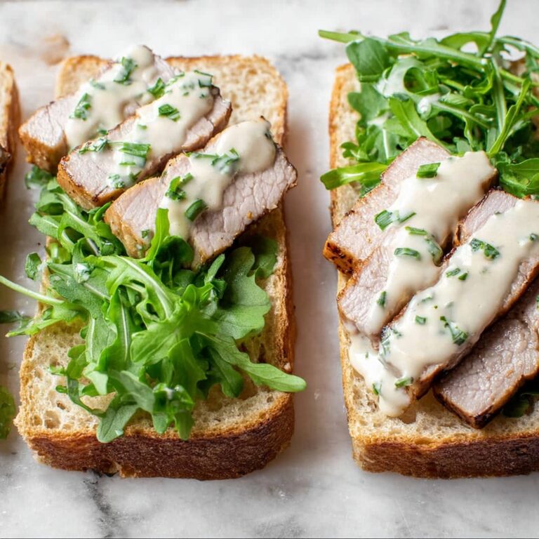 Pork Chop Sandwich with Basil Lemon Aioli and Arugula Recipe