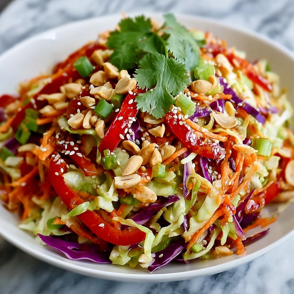 Crunchy Asian Cabbage Slaw with Sesame Dressing Recipe - Recipe Image