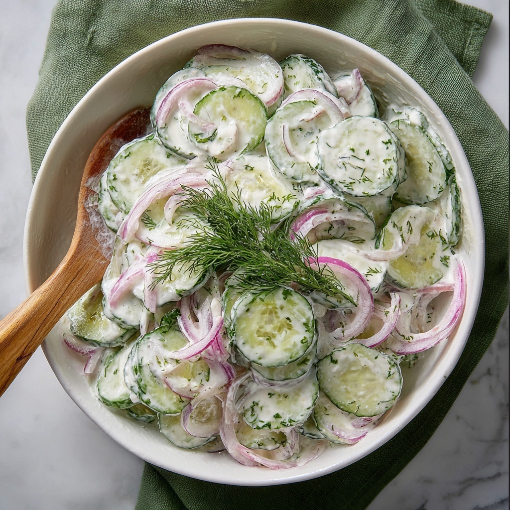 Creamy Cucumber Salad Recipe - Recipe Image
