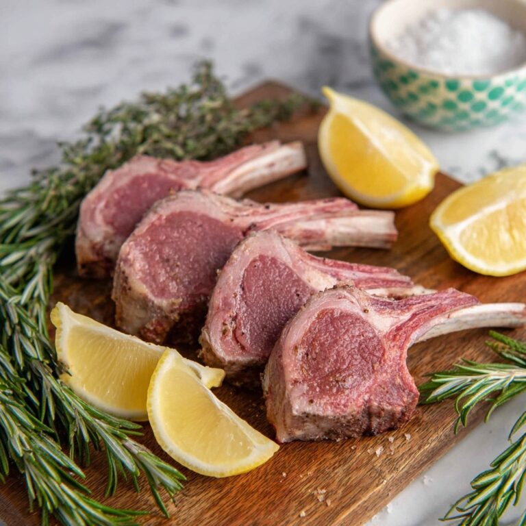 Grilled Rack of Lamb with Rosemary and Garlic Recipe