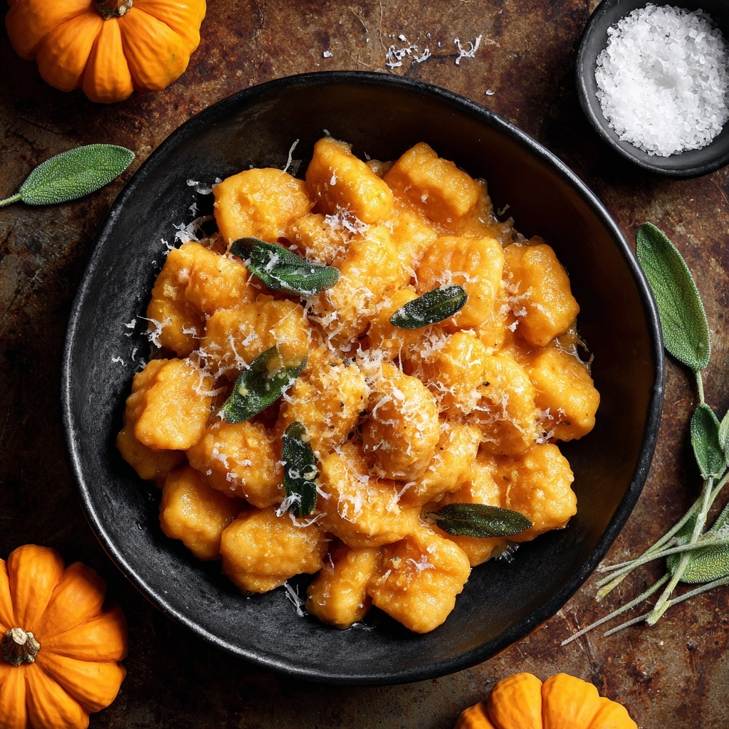 Pumpkin Sage Gnocchi with Browned Sage Butter Sauce Recipe - Recipe Image