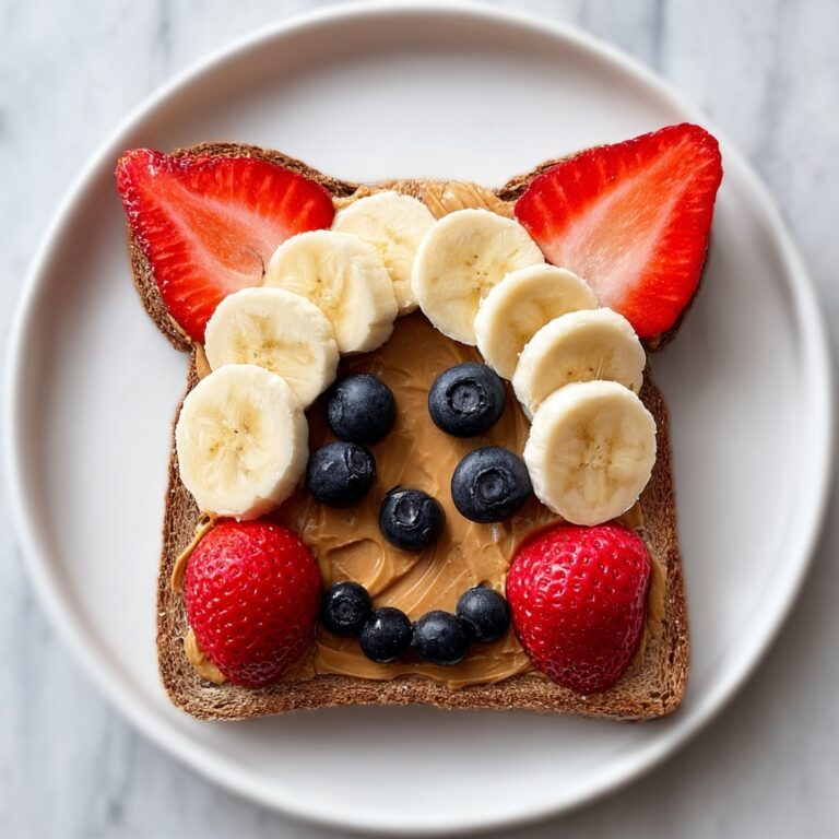 Animal Face Toast: Creative Fruit Topped Snacks for Kids Recipe