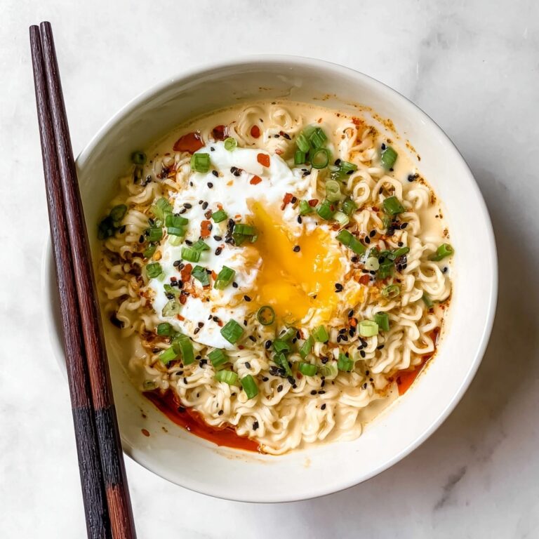 Creamy Milk Ramen with Poached Egg and Green Onions Recipe