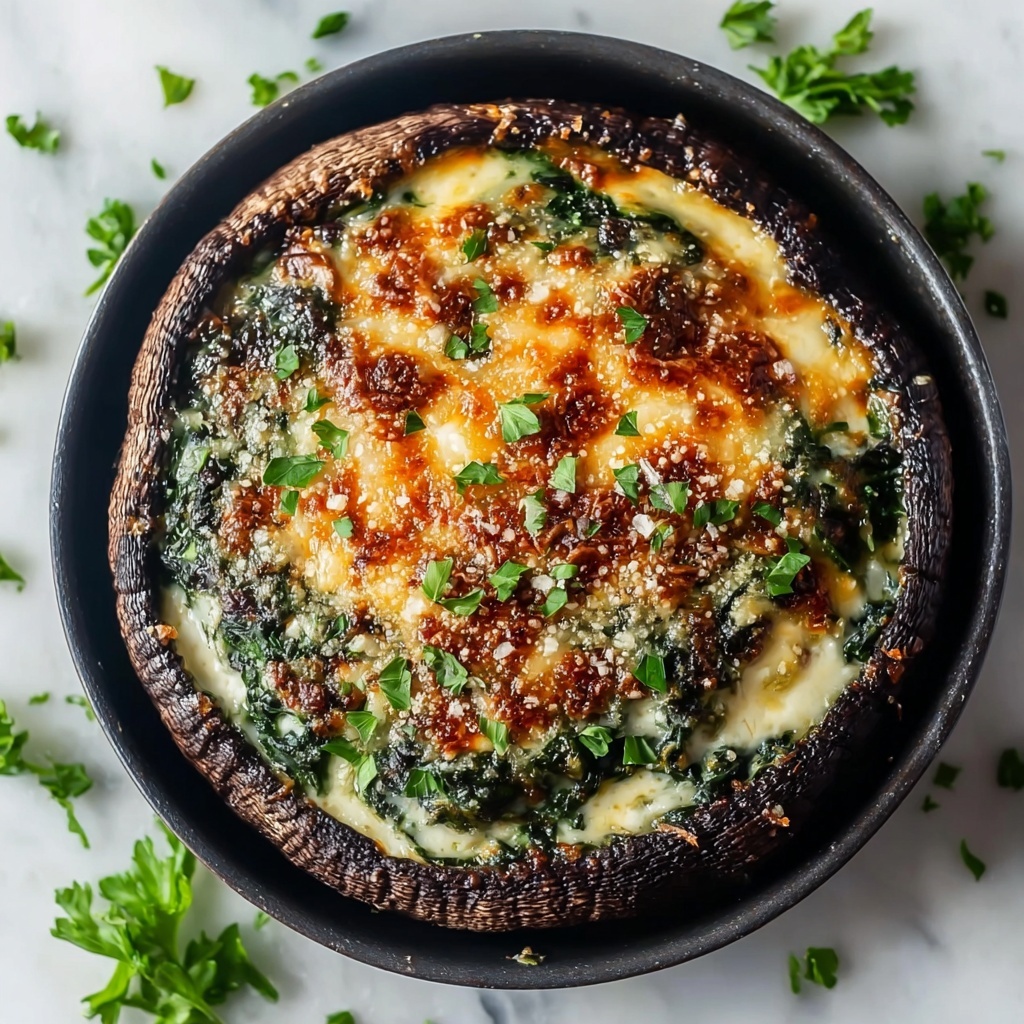 Spinach and Cheese Stuffed Portobello Mushrooms Recipe - Recipe Image