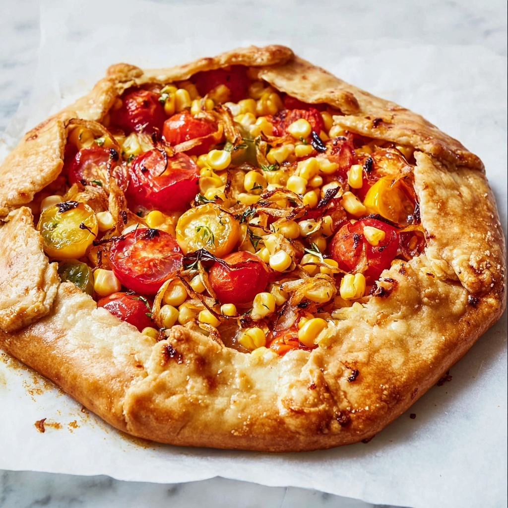 Tomato and Corn Galette with Buffalo Mozzarella Recipe - Recipe Image