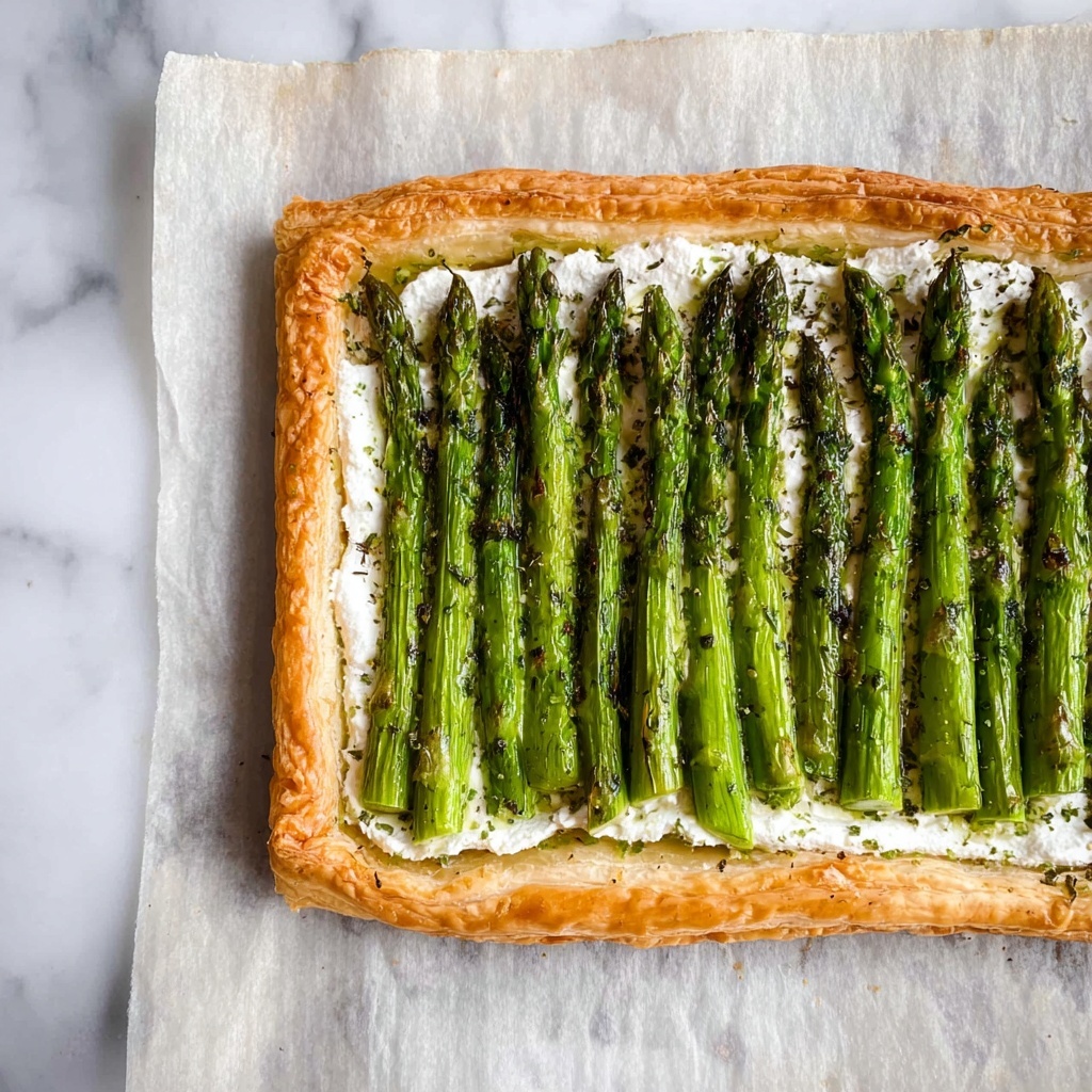 Asparagus Ricotta Tart with Puff Pastry Recipe - Recipe Image