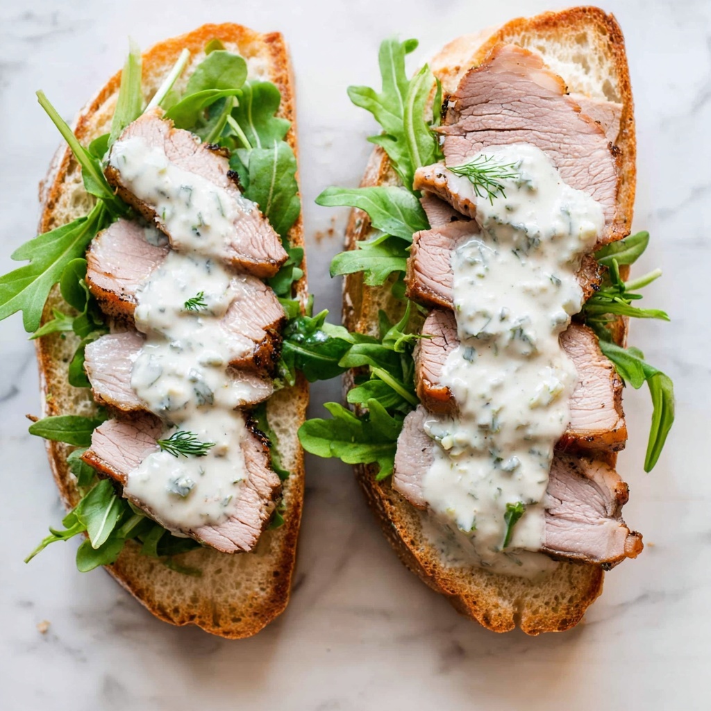 Pork Chop Sandwich with Basil Lemon Aioli and Arugula Recipe - Recipe Image