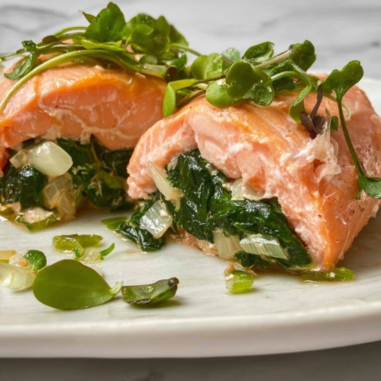 Spinach and Feta Stuffed Salmon Recipe