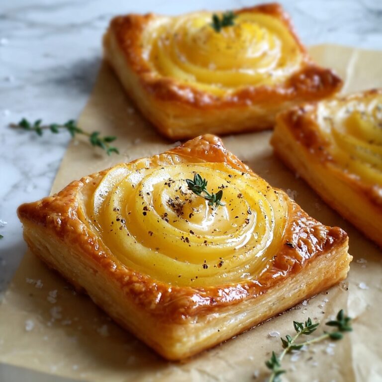 Camembert & Potato Puff Pastry Bites with Honey Recipe