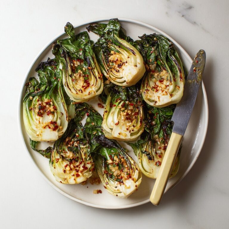 Roasted Bok Choy with Garlic, Ginger, and Sesame Seeds Recipe