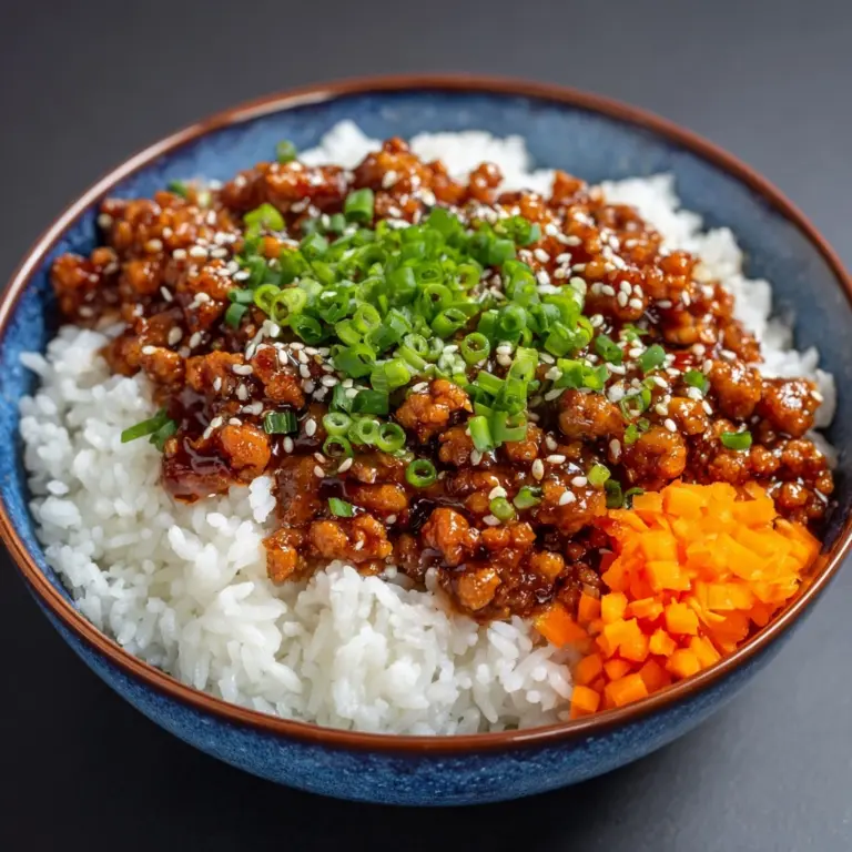 Healthy Ground Turkey Teriyaki Rice Bowl Recipe